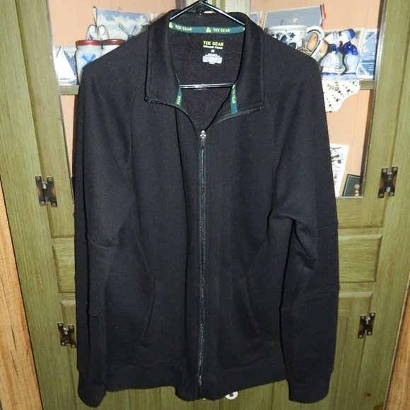 TEK GEAR Track Jacket Men’s Black Size Medium - Picture 2 of 9